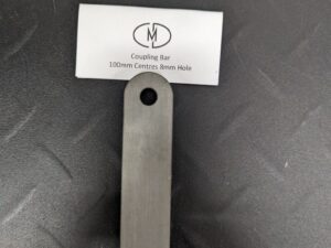 Coupling bar 100mm centres, 8mm pin hole