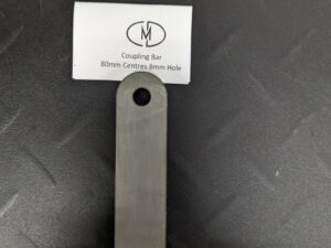 Coupling bar 80mm centres, 8mm pin hole