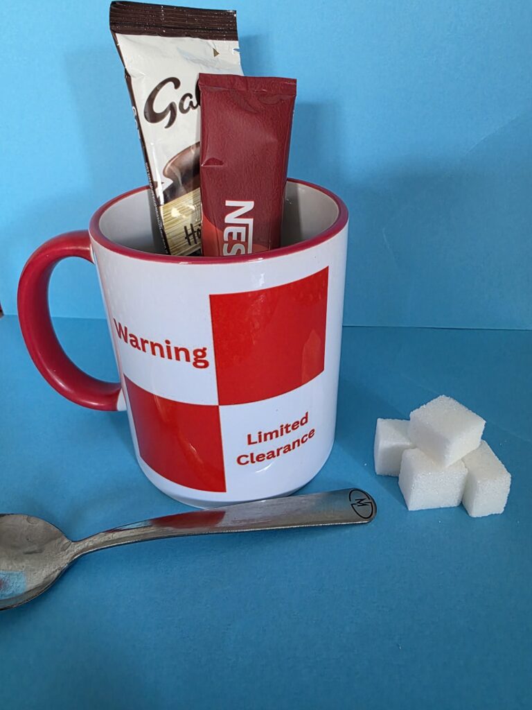 limited clearance mug
