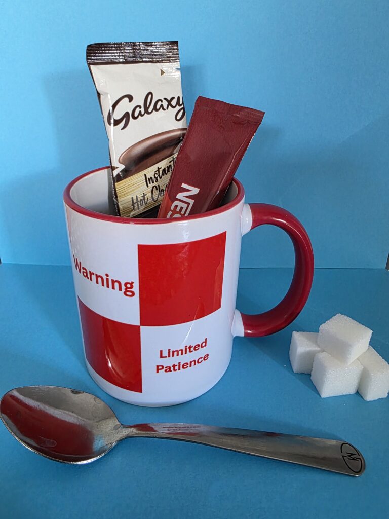 Limited patience mug